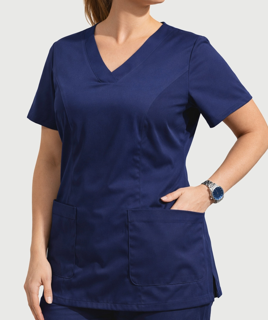 image Dāmu V-veida izgr.krekls ar īsām pied. XL  Sailor Blue 501001 CH